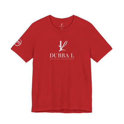 DUBBA L "Signature Logo" Tee-White lettering