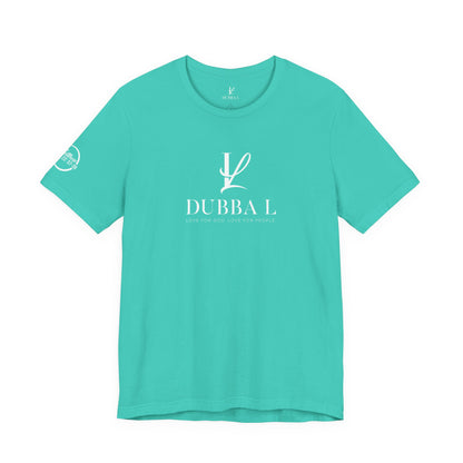 DUBBA L "Signature Logo" Tee-White lettering