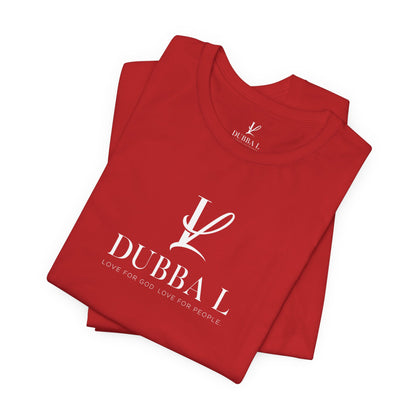 DUBBA L "Signature Logo" Tee-White lettering
