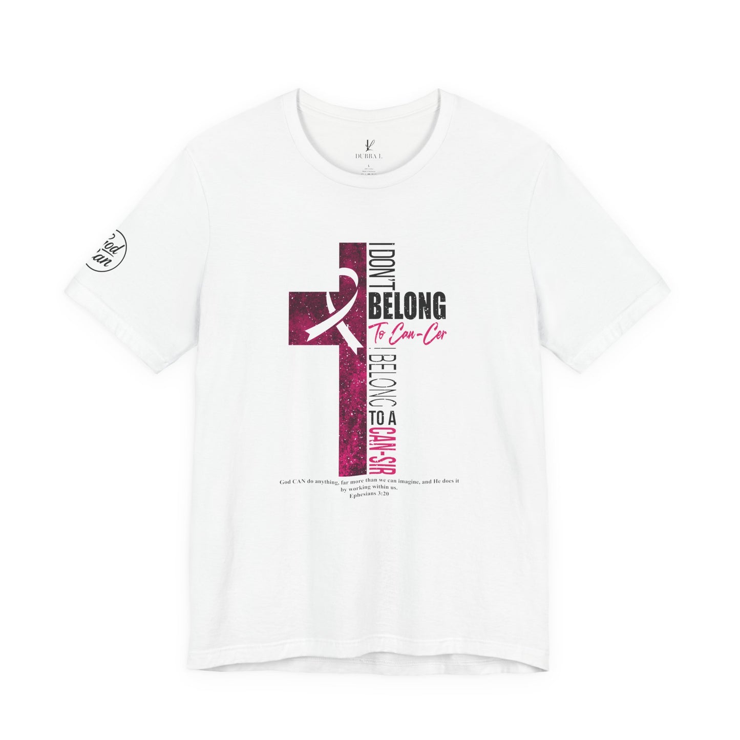 "BREAST-PLATE OF FAITH" TEE-Black lettering