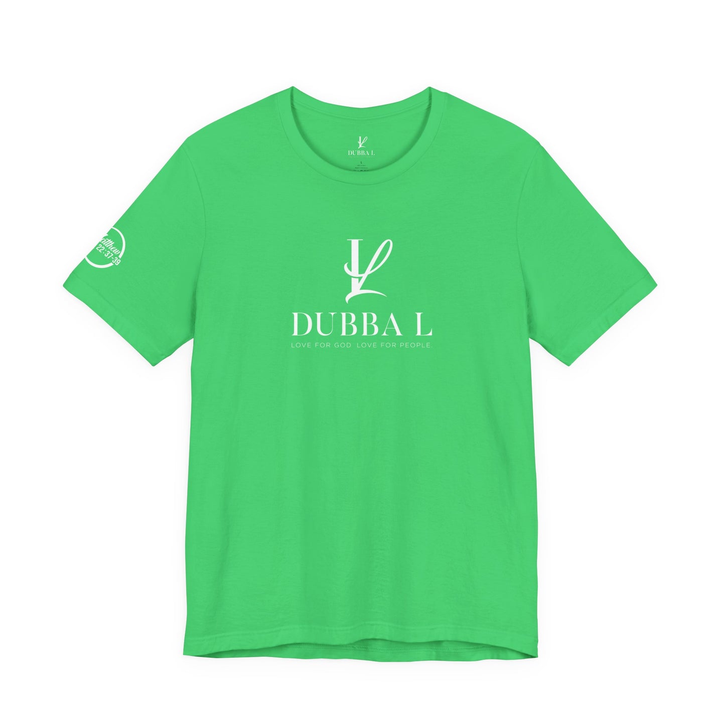 DUBBA L "Signature Logo" Tee-White lettering