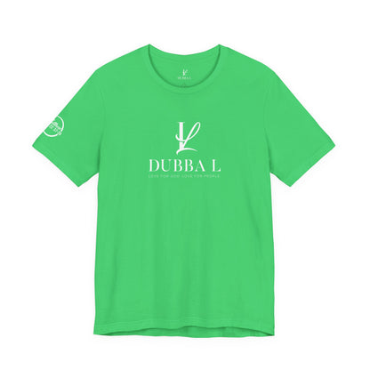 DUBBA L "Signature Logo" Tee-White lettering