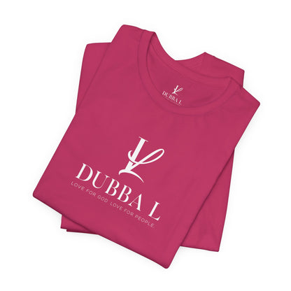 DUBBA L "Signature Logo" Tee-White lettering