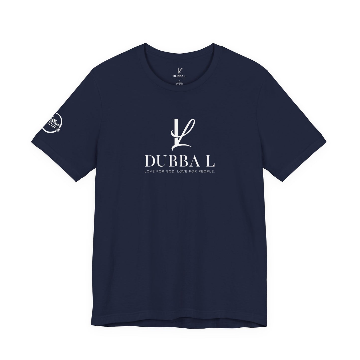 DUBBA L "Signature Logo" Tee-White lettering