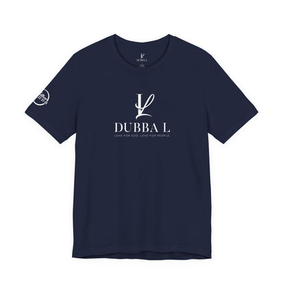 DUBBA L "Signature Logo" Tee-White lettering