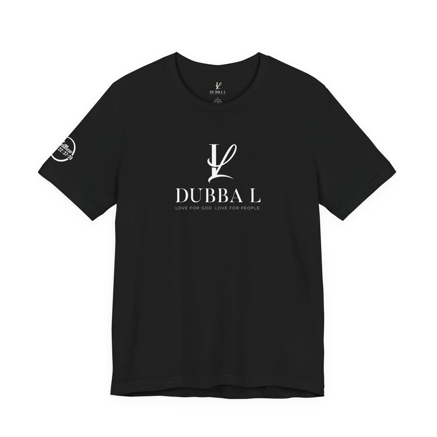 DUBBA L "Signature Logo" Tee-White lettering