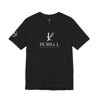 DUBBA L "Signature Logo" Tee-White lettering