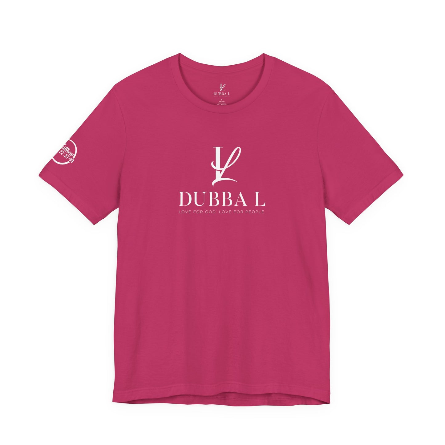 DUBBA L "Signature Logo" Tee-White lettering