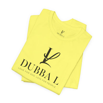 DUBBA L "Signature Logo" Tee — Black Lettering