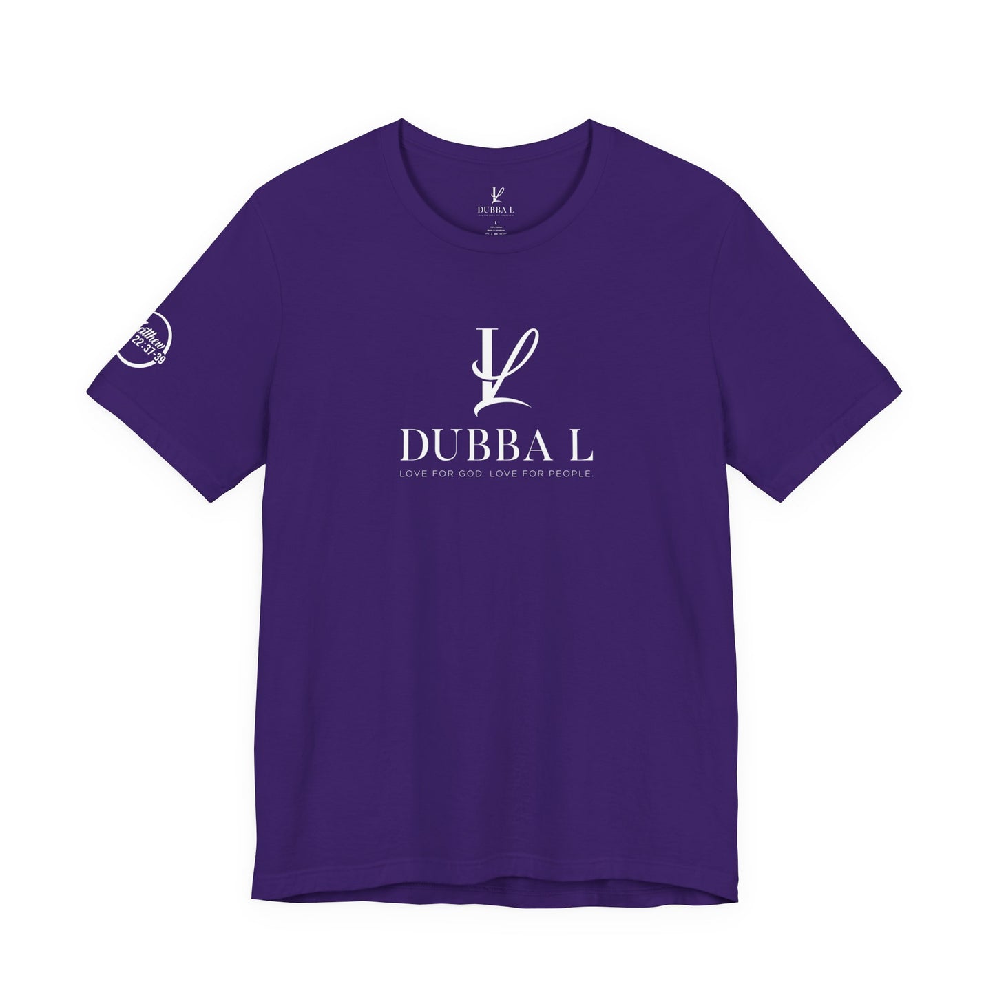 DUBBA L "Signature Logo" Tee-White lettering