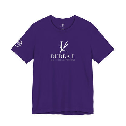 DUBBA L "Signature Logo" Tee-White lettering