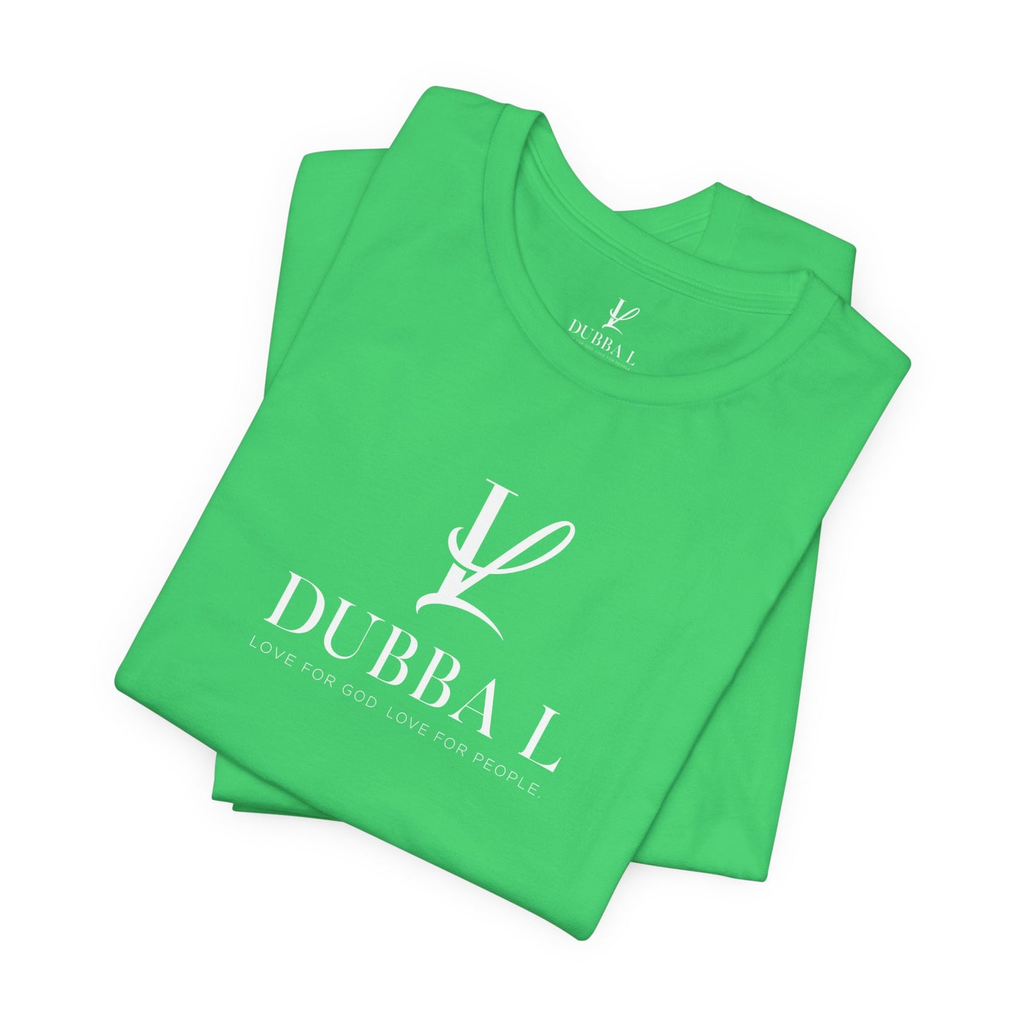 DUBBA L "Signature Logo" Tee-White lettering