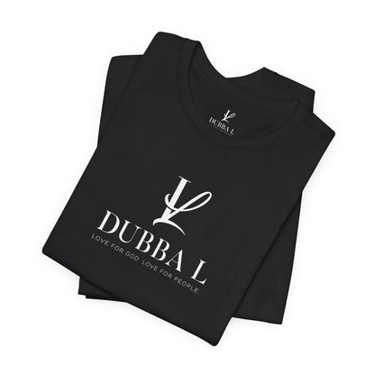 DUBBA L "Signature Logo" Tee-White lettering